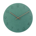 Wall Clock Silent Movement Minimalist Nordic Design Walnut Wood Hands