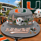 Boonie Hat Football Helmet Design Wide Brim Adjustable Chin Cord