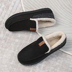 Men’s Slippers Synthetic Wool Loafer Style Machine Washable