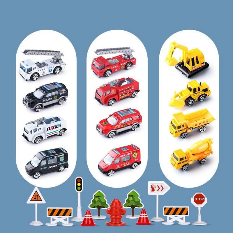 Aircraft & Vehicle Playset with 3 Vehicles and Accessories