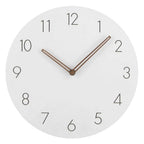 Wall Clock Silent Movement Minimalist Nordic Design Walnut Wood Hands