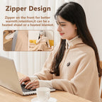 Wearable Heated Blanket USB-Powered Three Heat Settings Fleece-Lined