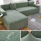 L-Shaped Sofa Cover Polyester Machine-Washable Stain Protection