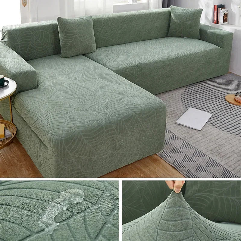 L-Shaped Sofa Cover Polyester Machine-Washable Stain Protection