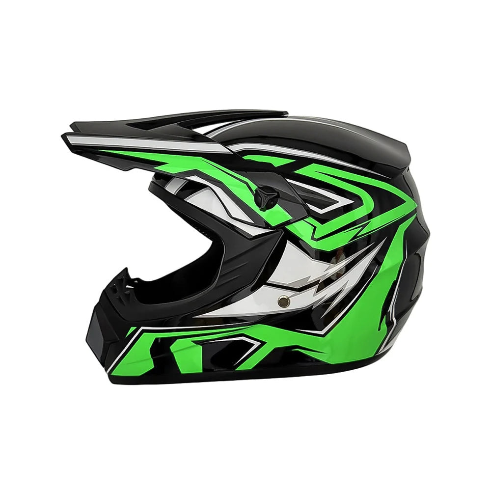 Dirt Bike Helmet Full Face Adjustable Visor Reinforced Chin Guard