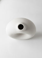 White Ceramic Donut Arch Vase