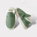 Slippers Warm Plush Lining Non-Slip Rubber Sole