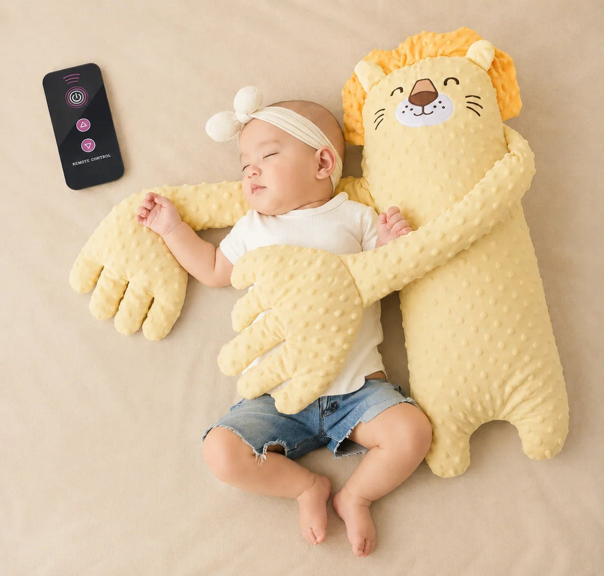 Soothing Plush Toy Rhythmic Patting 3 Modes USB Rechargeable