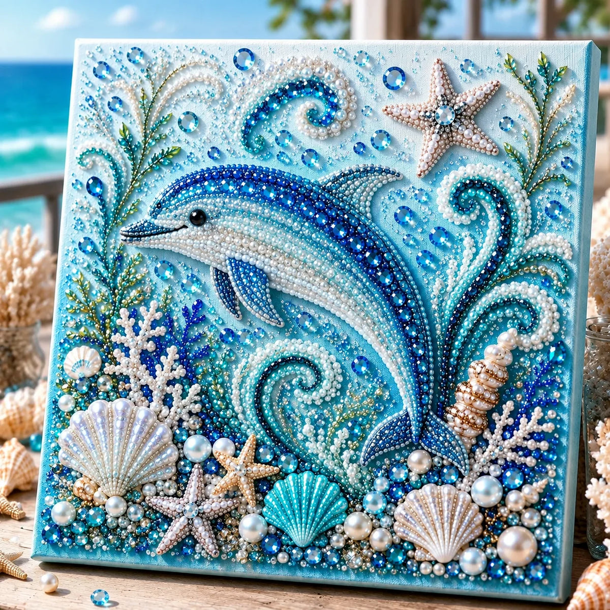 Pearl Mosaic Craft Kit 3D Ocean Animal Designs