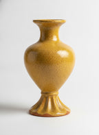 Yellow Terracotta Pedestal Decorative Vase