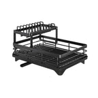 Dish Drying Rack Foldable Stainless Steel With Utensil Holder