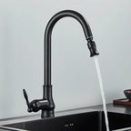 Kitchen Faucet Pull-Out Solid Brass Antique Bronze