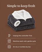 Heated Blanket Robe Adjustable Heat Foot Pocket