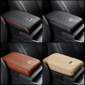 Car Armrest Cushion Memory Foam Water-Resistant Faux Leather Slip-Resistant Pattern
