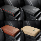 Car Armrest Cushion Memory Foam Water-Resistant Faux Leather Slip-Resistant Pattern