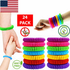 Mosquito Repellent Wristbands DEET-Free Waterproof 24-Pack