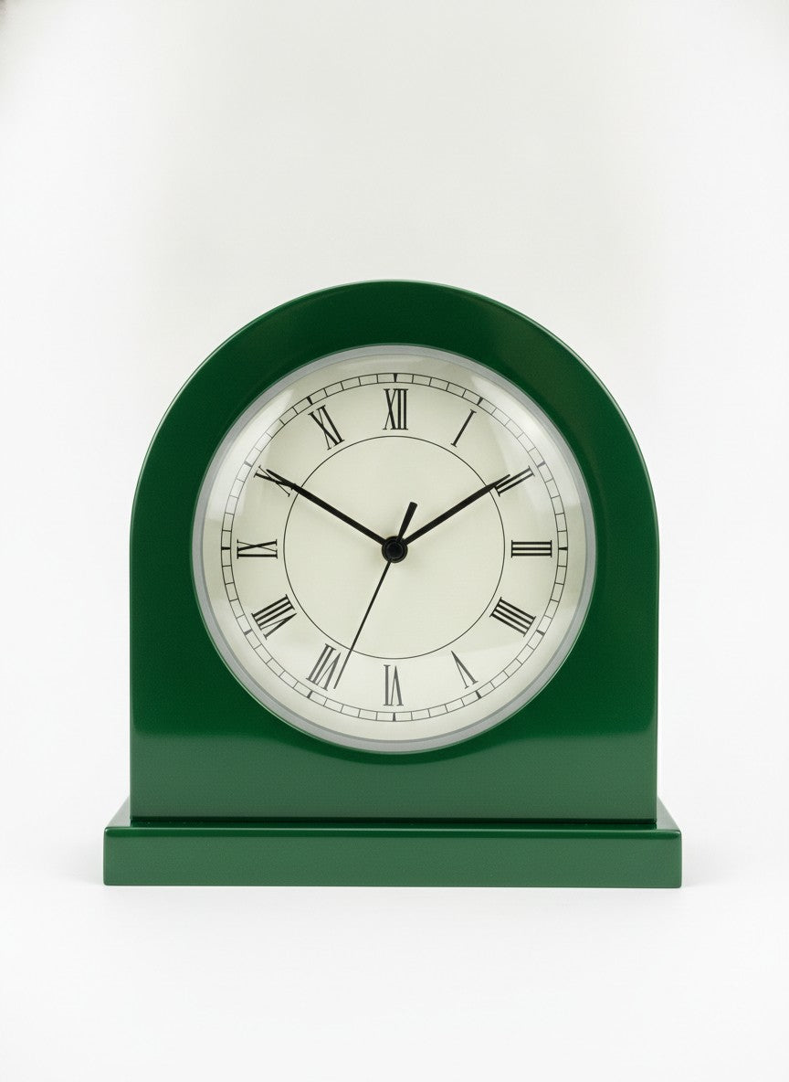 Green Arched Desk Mantel Clock