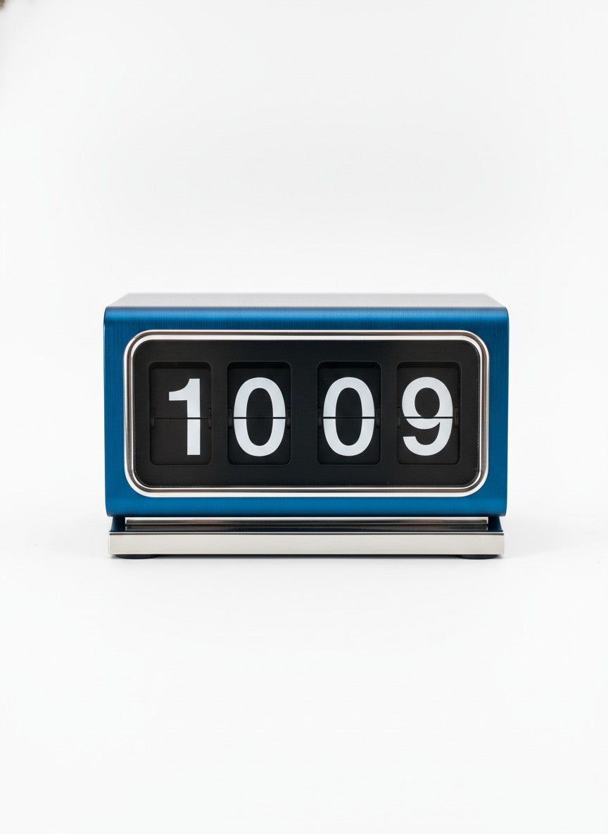 Blue Retro Digital Flip Desk Clock