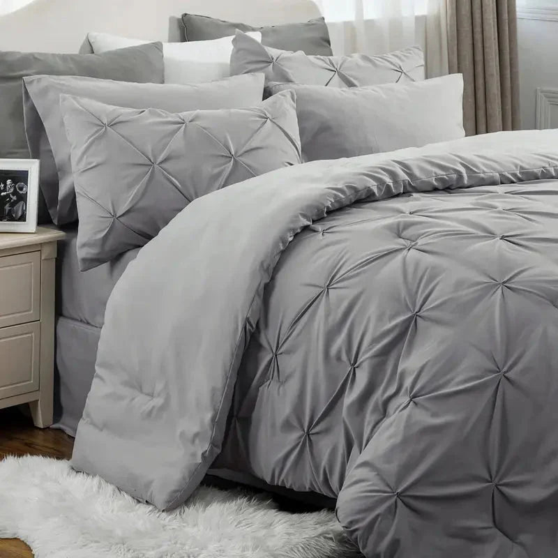 Comforter Set Lightweight Microfiber All-Season Comfort