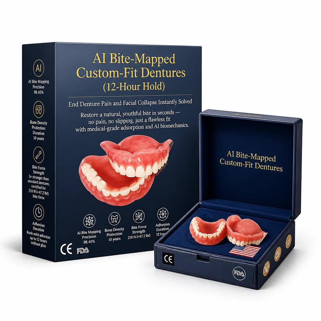 Dentures Upper & Lower Custom-Fit 12-Hour Hold