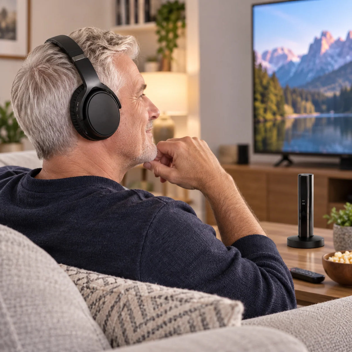 TV Headphones Wireless 160 Ft Range 20-Hour Battery