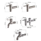 Outdoor Faucet 304 Stainless Steel Wall-Mounted Rust-Resistant