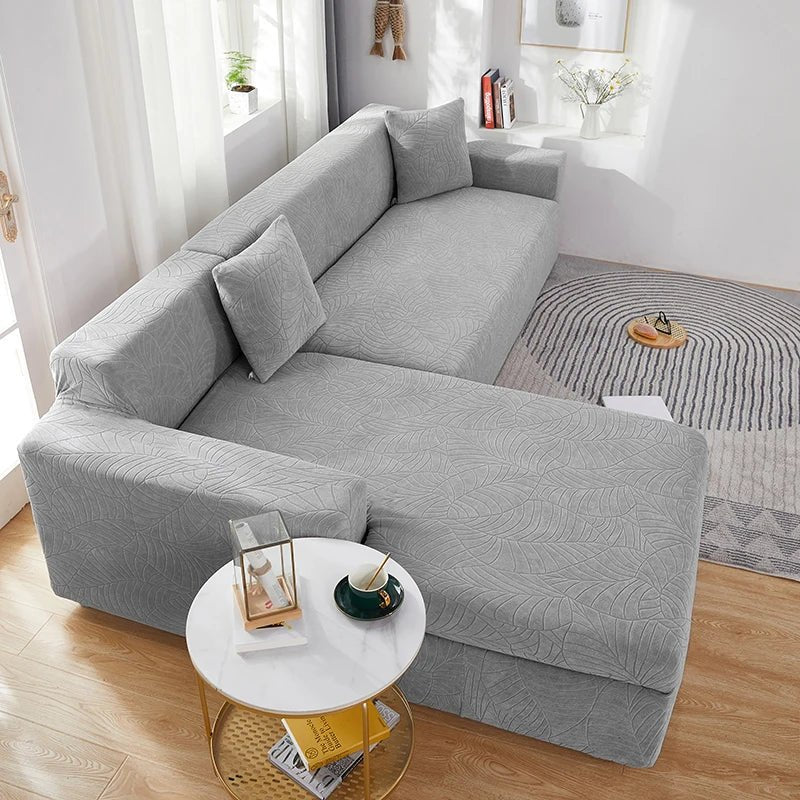 L-Shaped Sofa Cover Polyester Machine-Washable Stain Protection