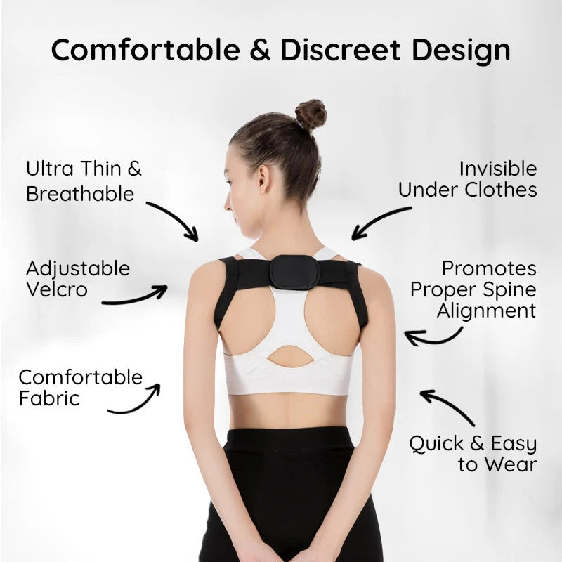 Posture Corrector Adjustable Breathable Under Clothing
