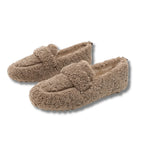 Slippers Plush Lined Non-Slip Rubber Sole Machine Washable