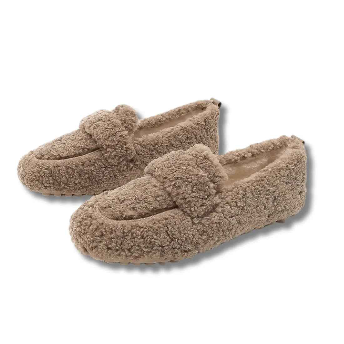 Slippers Plush Lined Non-Slip Rubber Sole Machine Washable