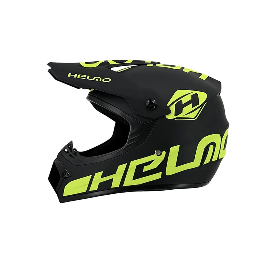 Dirt Bike Helmet Full Face Adjustable Visor Reinforced Chin Guard