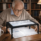 Tabletop Magnifier 3× LED Lights Foldable Design