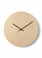 Beige Wooden Nordic Silent Clock