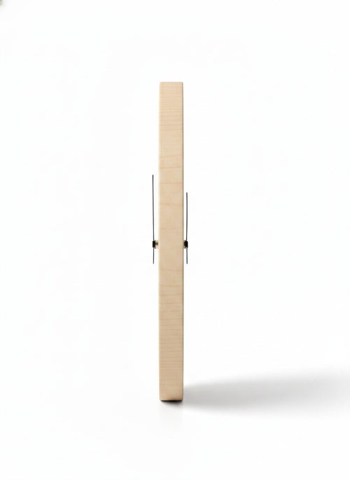Beige Wooden Nordic Silent Clock