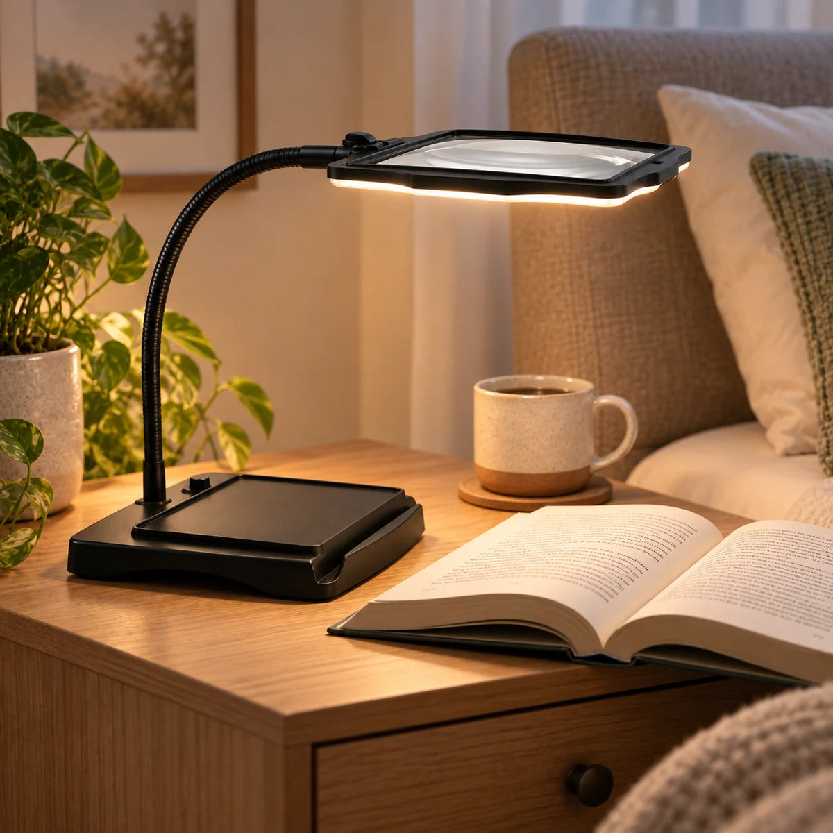 Magnifying Desk Lamp LED 3x Magnification Adjustable Gooseneck Arm
