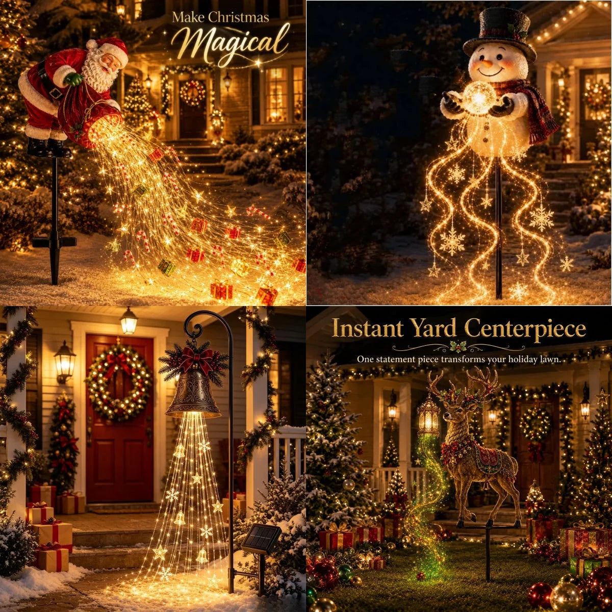 Christmas Light Stake Swirling LED Outdoor Decor