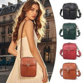 Crossbody Bag Anti-Theft Zippers Compact Square Design Adjustable Strap