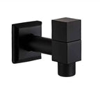 Wall-Mounted Faucet Solid Brass Matte Black Space-Saving