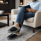 Men’s Slippers Plush Lined Cushioned EVA Sole Slip-On Design