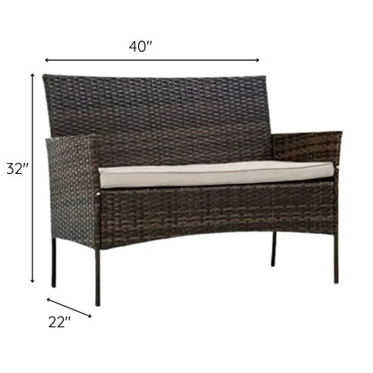Four-Piece Wicker Outdoor Lounge Set