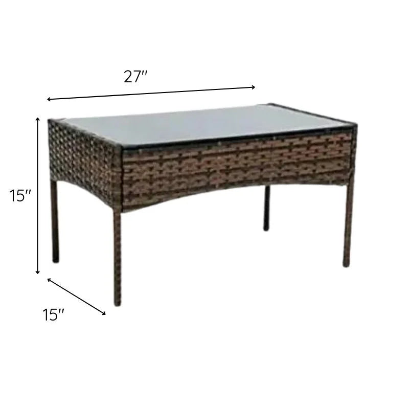 Four-Piece Wicker Outdoor Lounge Set