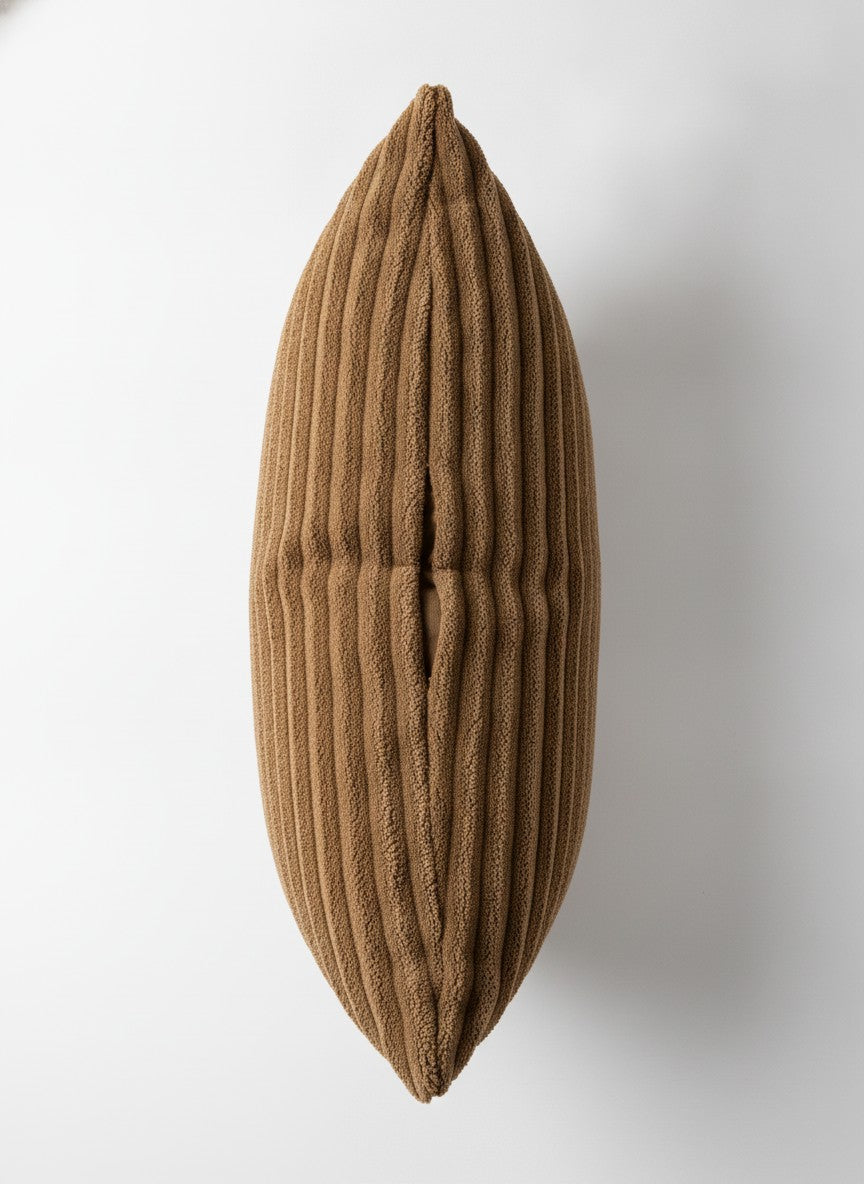 Brown Textured Chenille Pillow