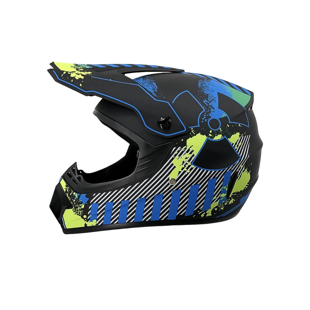 Dirt Bike Helmet Full Face Adjustable Visor Reinforced Chin Guard