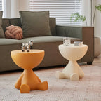 Coffee Table Round Plastic Space-Saving Lightweight