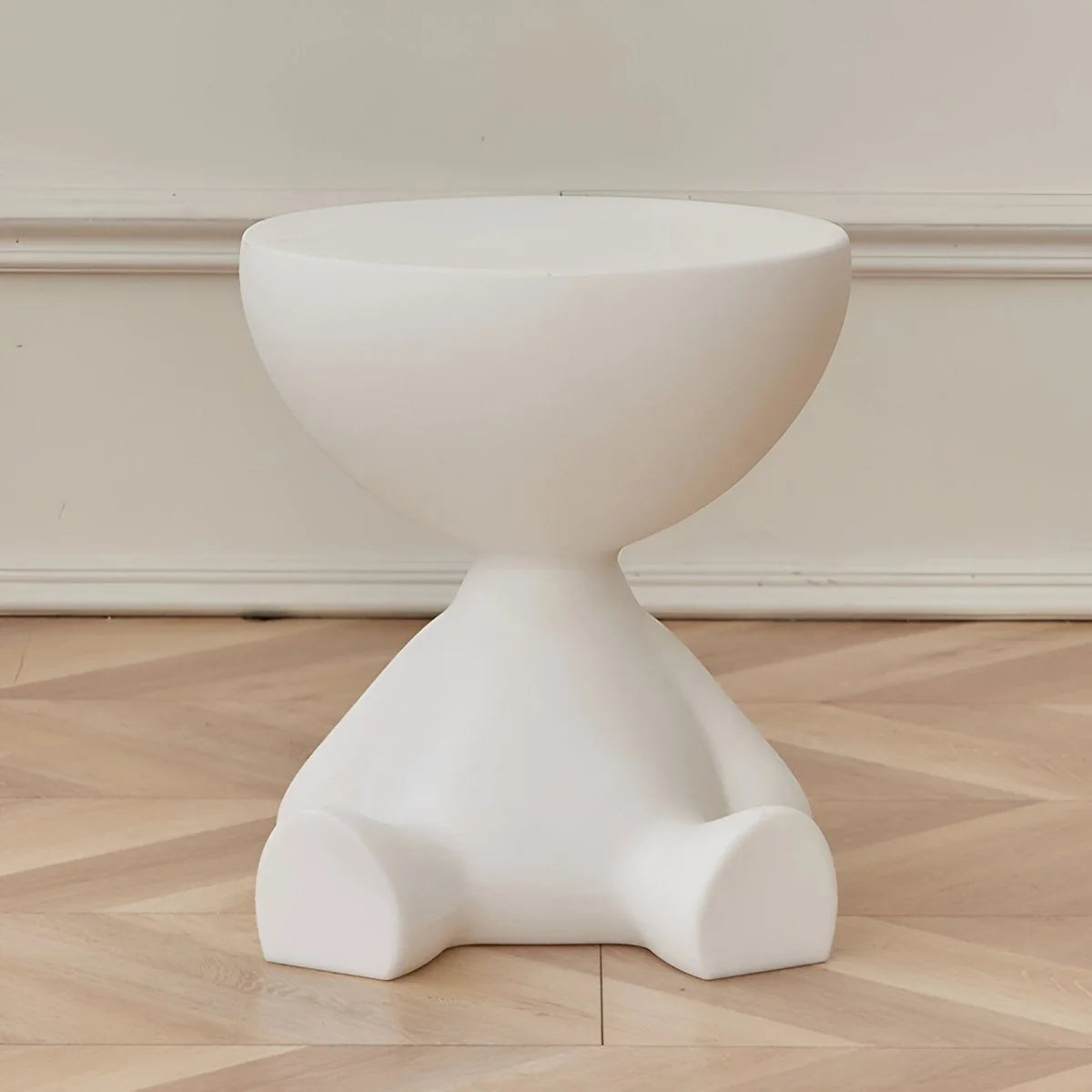 Coffee Table Round Plastic Space-Saving Lightweight