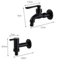 Wall-Mounted Faucet Solid Brass Matte Black Space-Saving