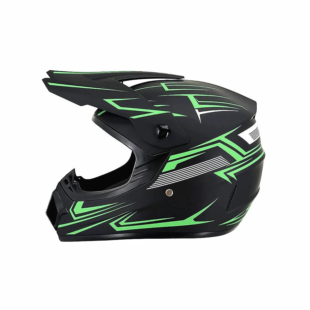 Dirt Bike Helmet Full Face Adjustable Visor Reinforced Chin Guard