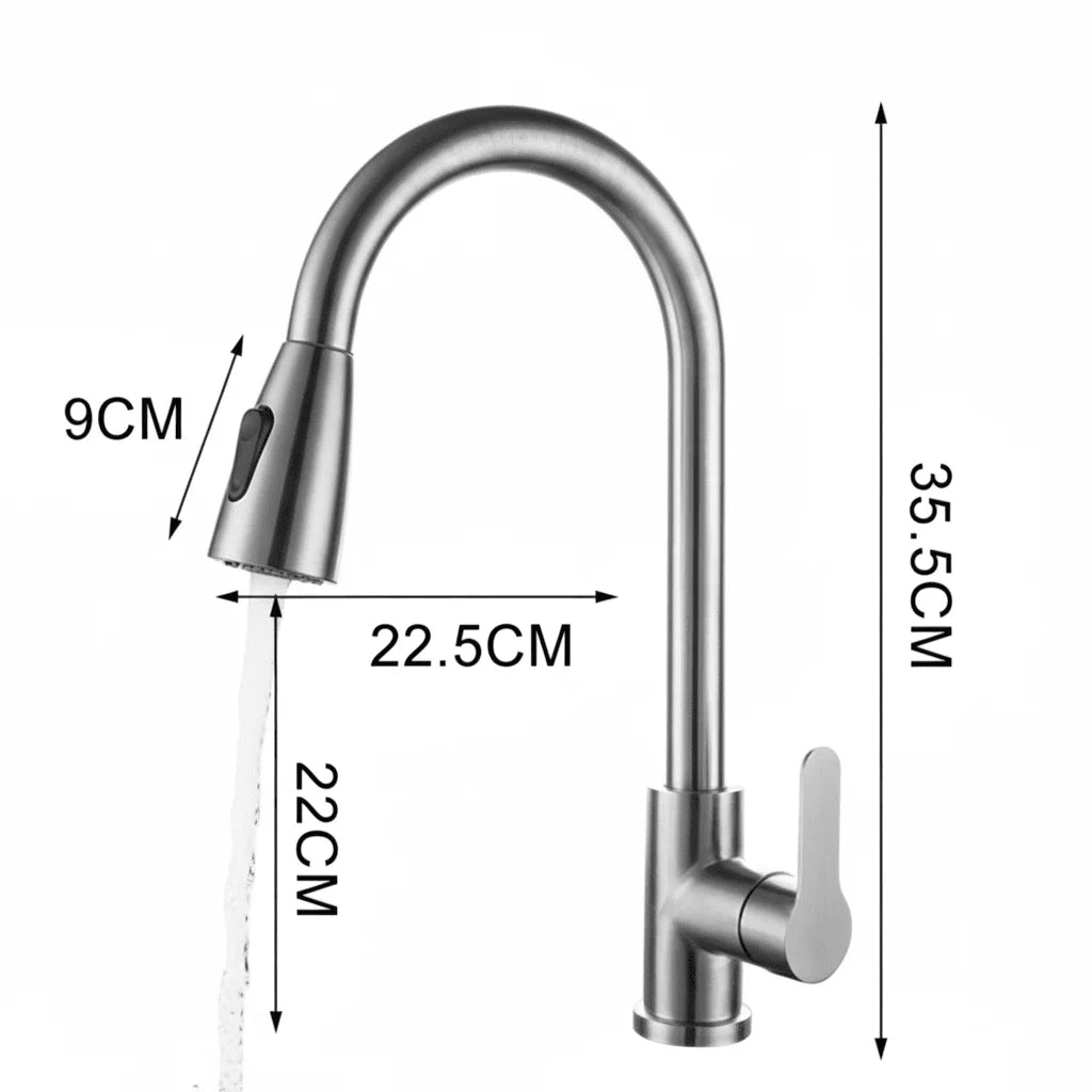 Kitchen Faucet Pull-Out Spray Head 360° Swivel
