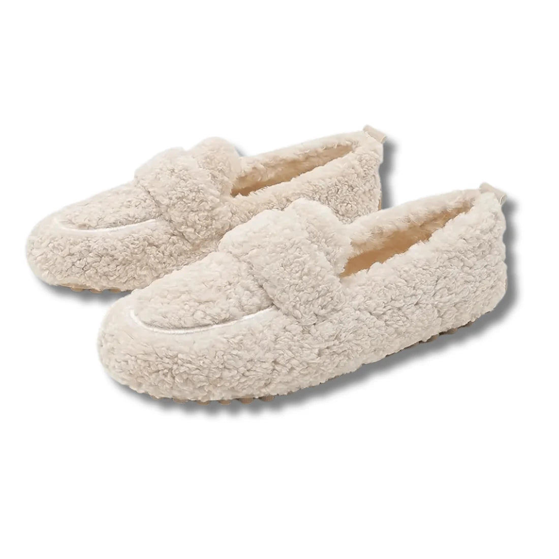 Slippers Plush Lined Non-Slip Rubber Sole Machine Washable