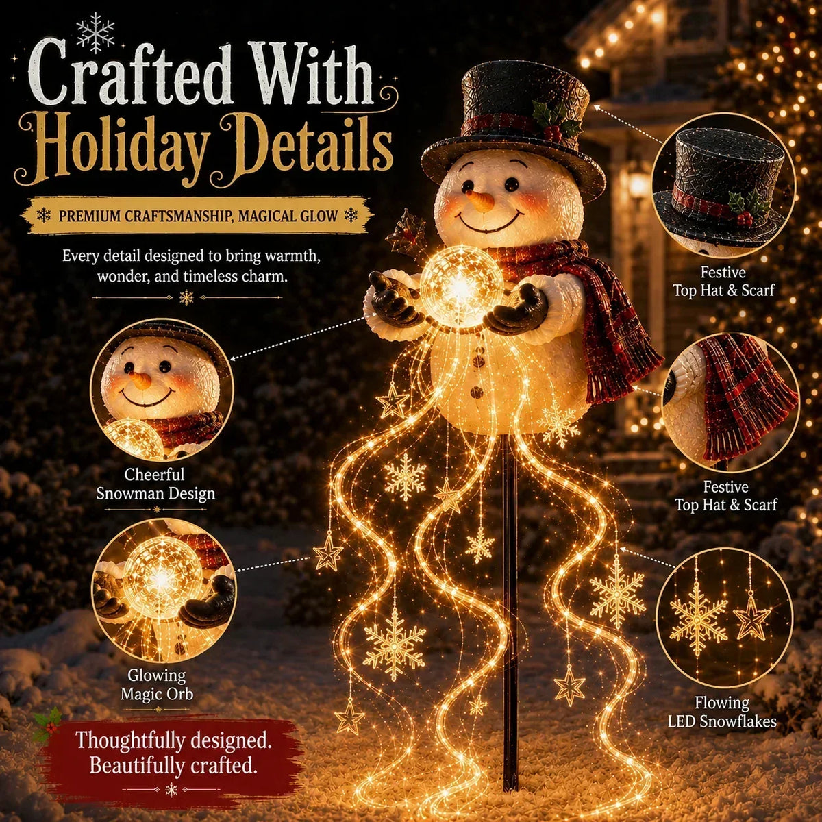 Christmas Light Stake Swirling LED Outdoor Decor